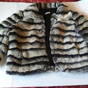 Cache Rabbit Fur cropped coat